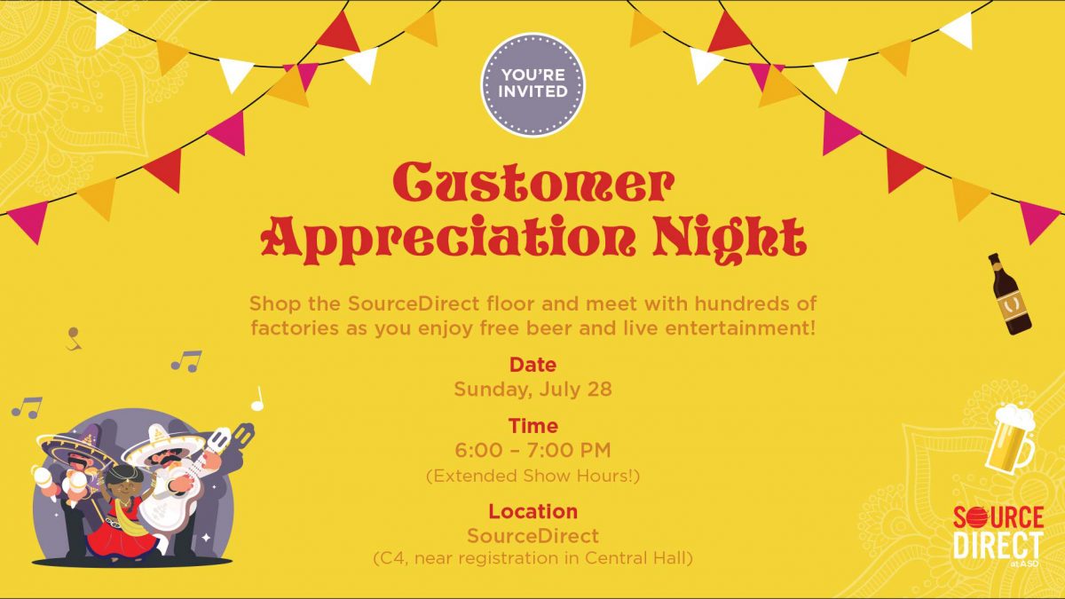 SourceDirect - Customer Appreciation Night - Direct Mail - Front