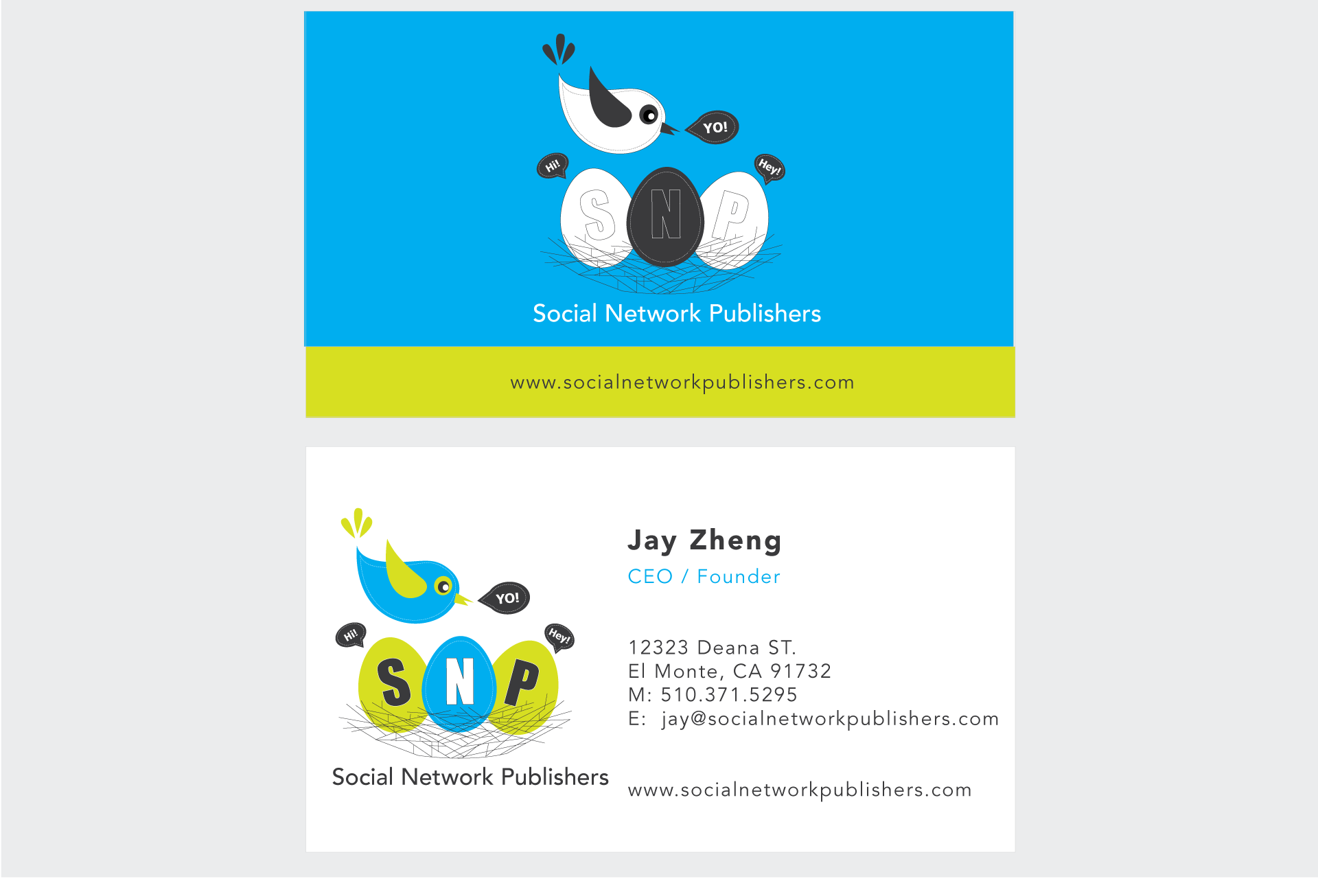 Social Network Publisher - Logo and Business Card Design